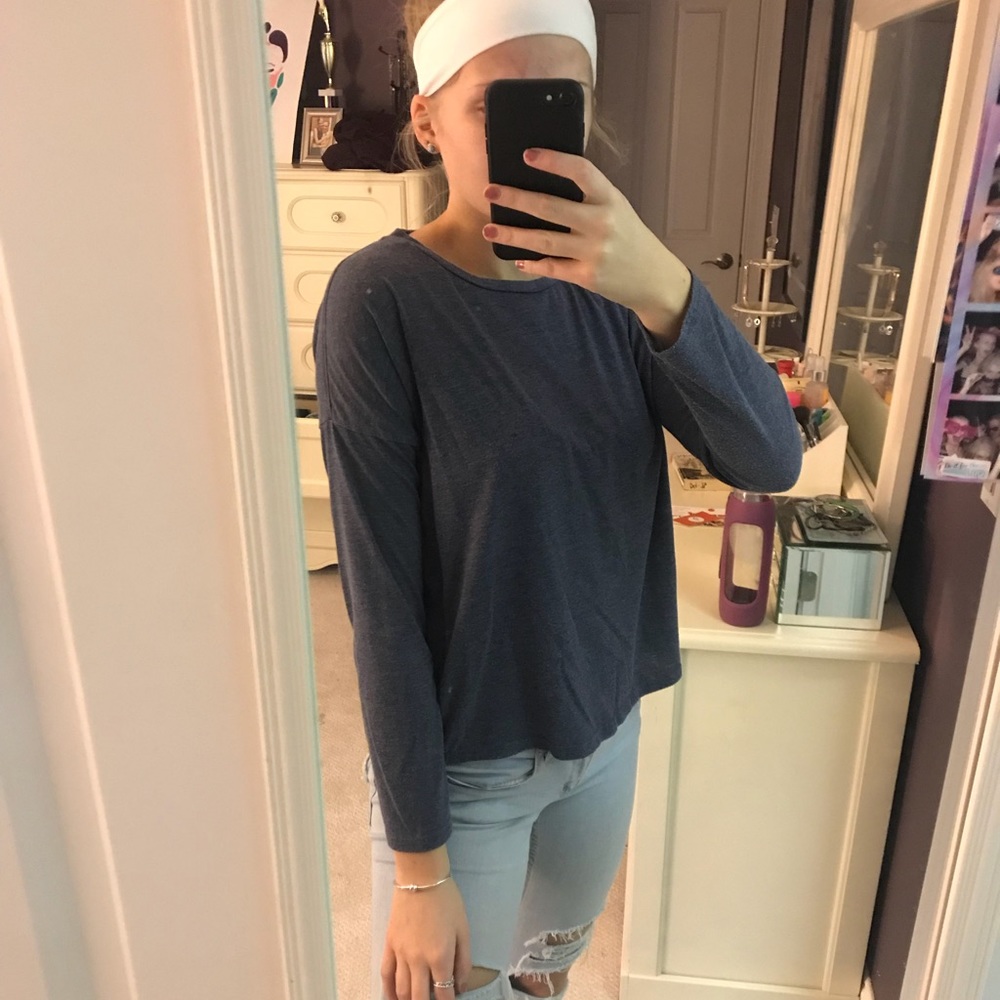 Forever 21 blue, 3 quarter sleeve T-shirt